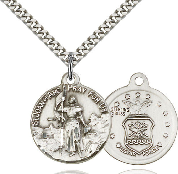 Sterling Silver St. Joan of Arc Pendant