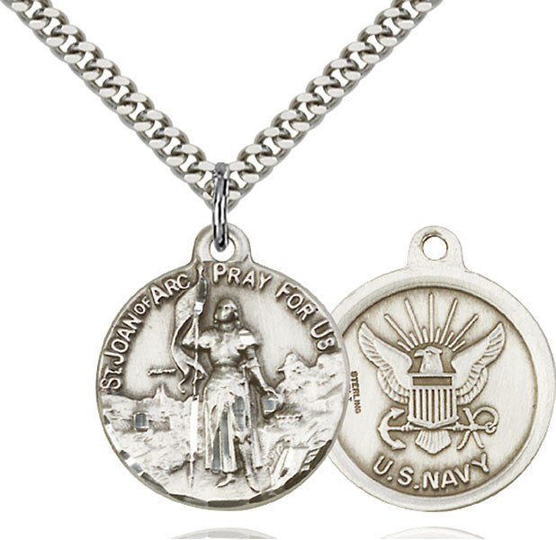 Sterling Silver St. Joan of Arc Pendant