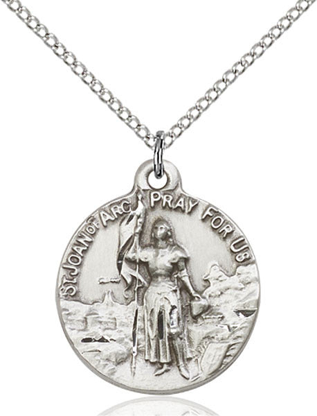 Sterling Silver St. Joan of Arc Pendant