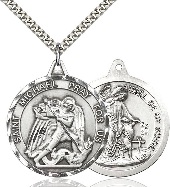 Sterling Silver St. Michael the Archangel Pendant