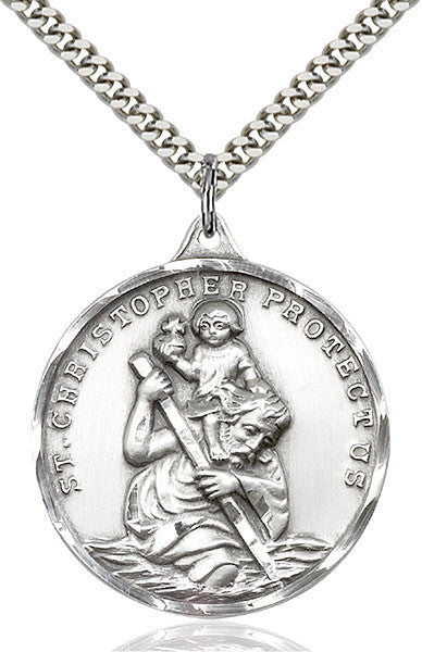 Sterling Silver St. Christopher Pendant