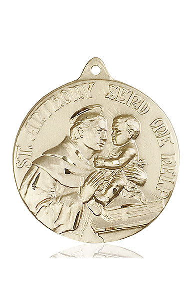 Medalla de San Antonio de oro de 14 kt