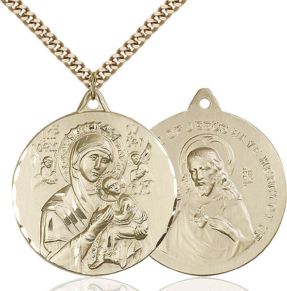 Gold Filled O/L of Perpetual Help Pendant