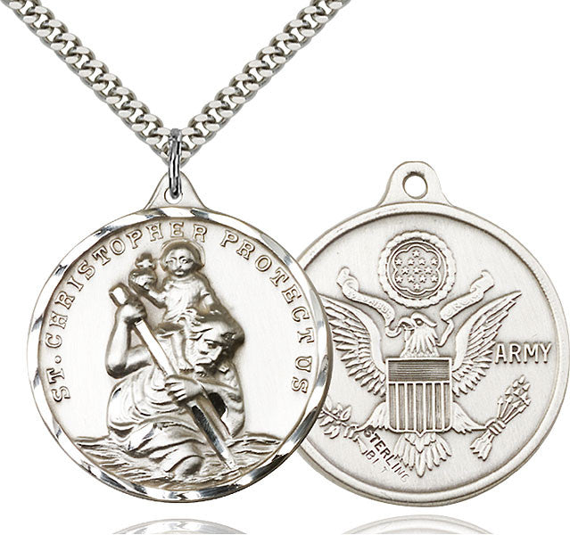 Sterling Silver St. Christopher Pendant