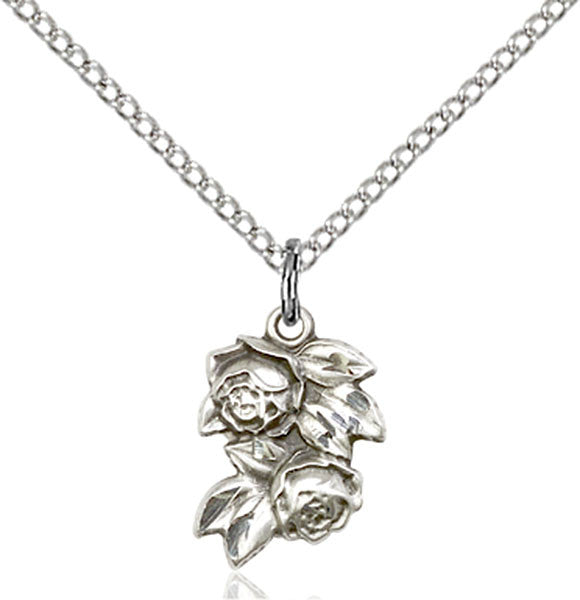 Sterling Silver Rose Pendant