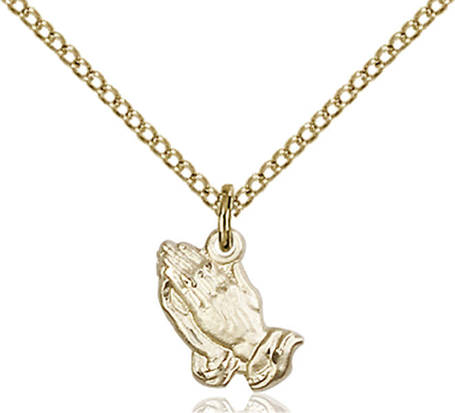 Gold Filled Praying Hands Pendant
