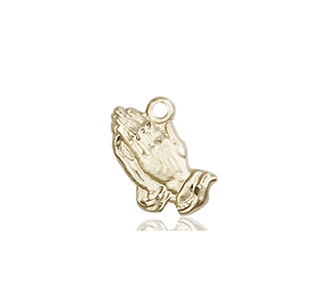 14kt Gold Praying Hands Medal