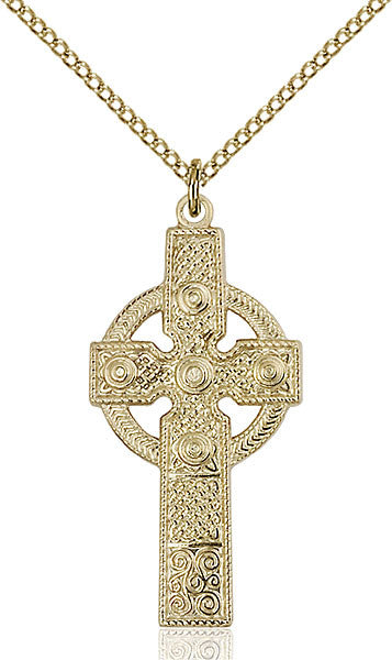 Colgante de cruz de Kilklispeen bañado en oro