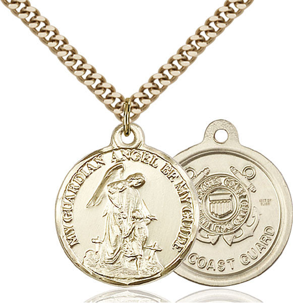 Gold Filled Guardain Angel / Coast Guard Pendant