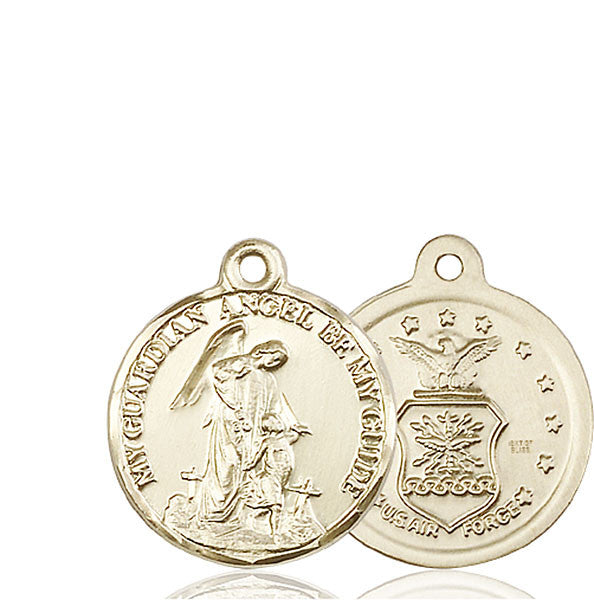 14kt Gold Guardian Angel Medal