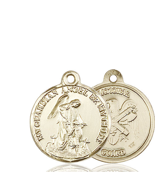 14kt Gold Guardain Angel / Nat'L Guard Medal