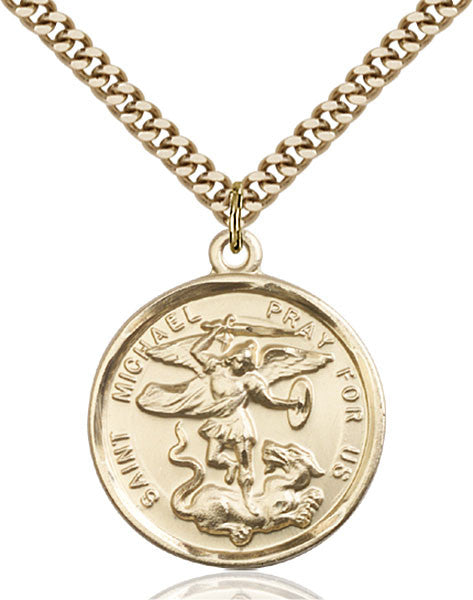 Gold Filled St. Michael the Archangel Pendant