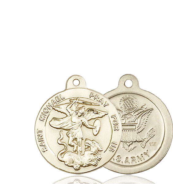 14kt Gold St. Michael the Archangel Medal