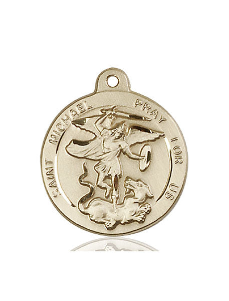 14kt Gold St. Michael the Archangel Medal