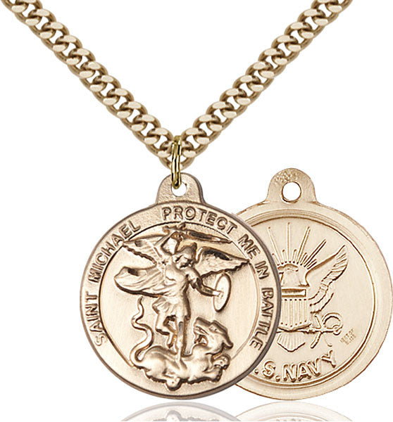 Gold Filled St. Michael the Archangel Pendant