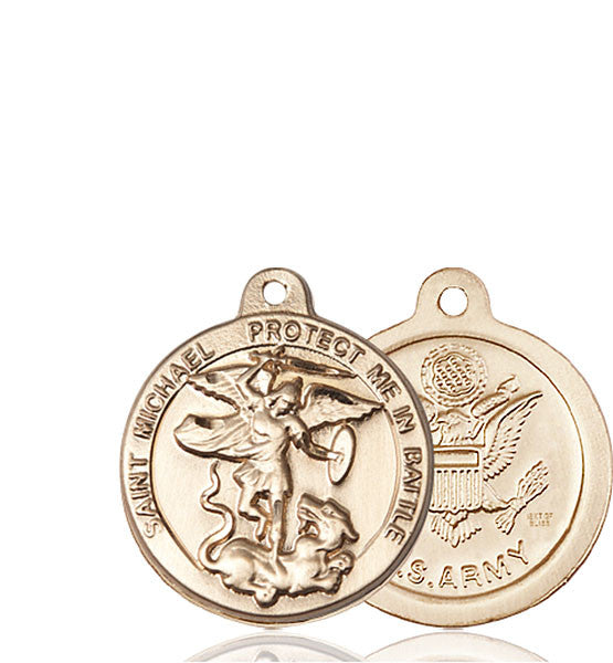 14kt Gold St. Michael the Archangel Medal