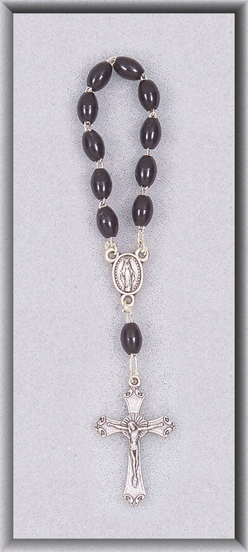 Black Plastic One Decade Rosary