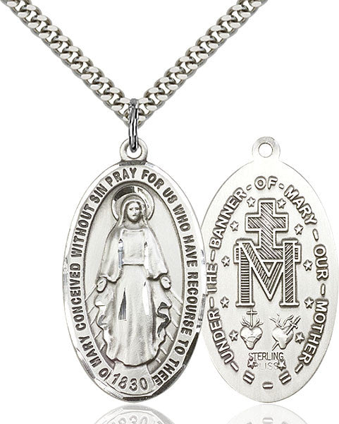 Sterling Silver Miraculous Pendant