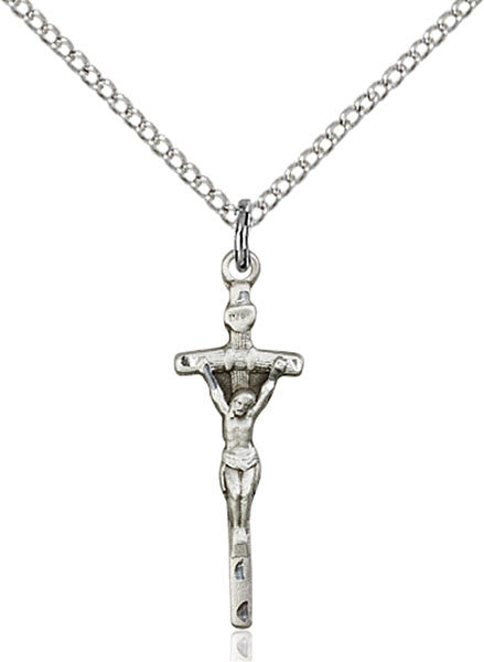 Sterling Silver Papal Crucifix Pendant