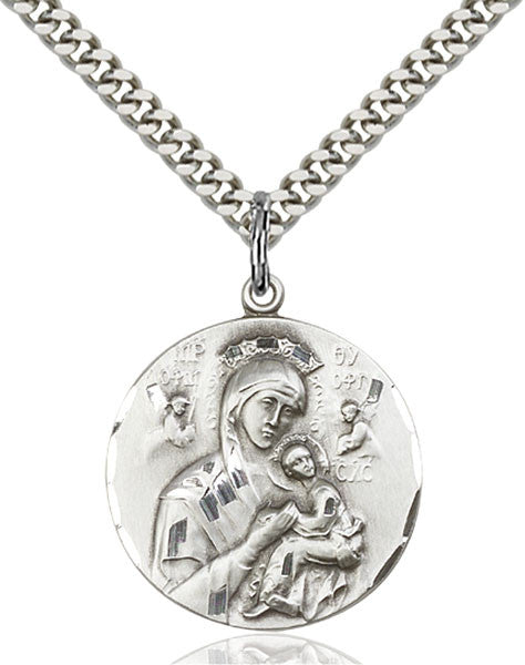 Sterling Silver O/L of Perpetual Help Pendant