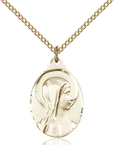 Gold Filled Sorrowful Mother Pendant