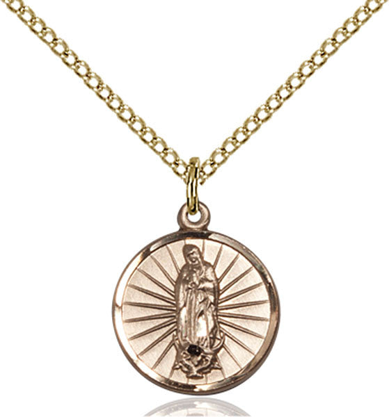 Gold Filled O/L of Guadalupe Pendant
