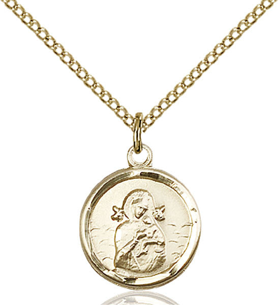 Gold Filled O/L of Perpetual Help Pendant