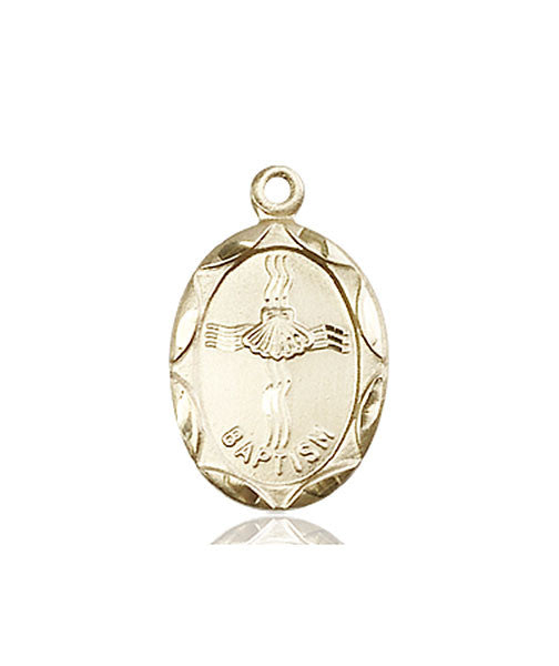 14kt Gold Baptism Medal