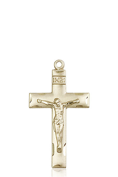 14kt Gold Crucifix Medal