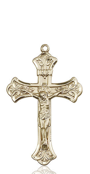 14kt Gold Crucifix Medal