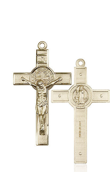 14kt Gold St. Benedict Crucifix Medal