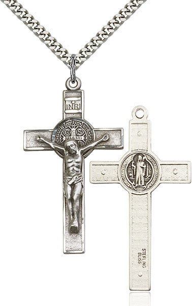 Sterling Silver St. Benedict Crucifix Pendant