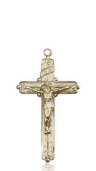 14kt Gold Crucifix Medal