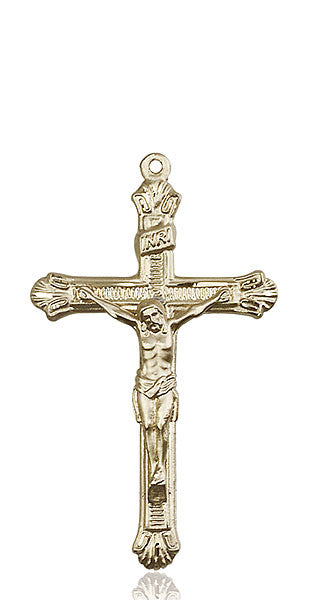 14kt Gold Crucifix Medal
