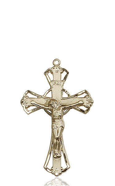 14kt Gold Crucifix Medal
