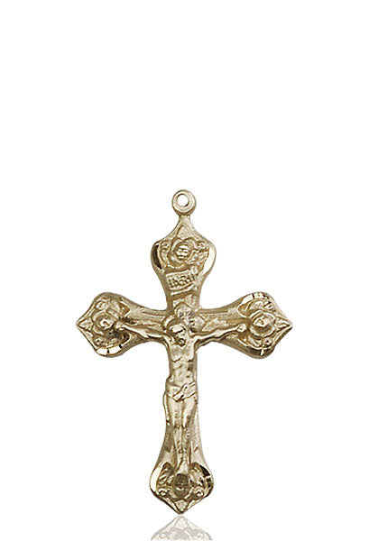 14kt Gold Crucifix Medal