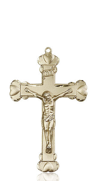 14kt Gold Crucifix Medal