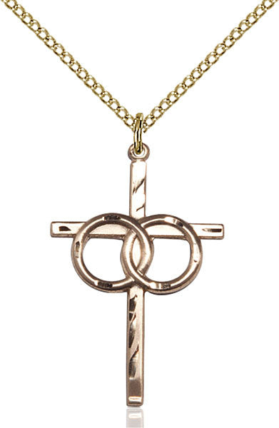 Gold Filled Wedding Rings Cross Pendant