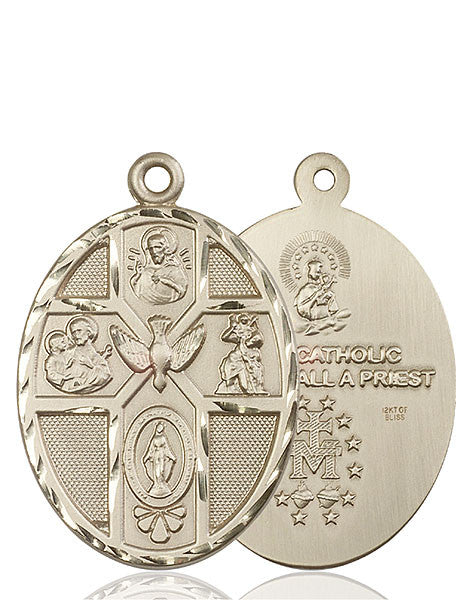 Oro de 14 kt de 5 vías / Medalla del Espíritu Santo