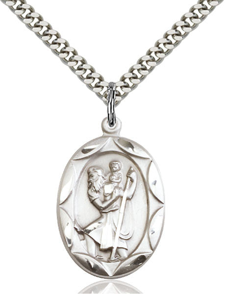 Sterling Silver St. Christopher Pendant