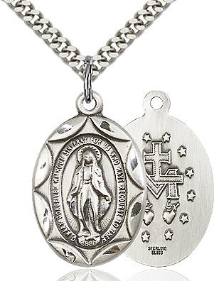 Miraculous Medal Silver Filled