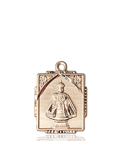 Medalla Infante de Praga en oro de 14kt