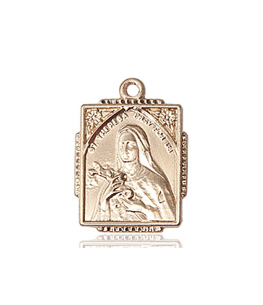 Medalla de Santa Teresa de oro de 14 kt