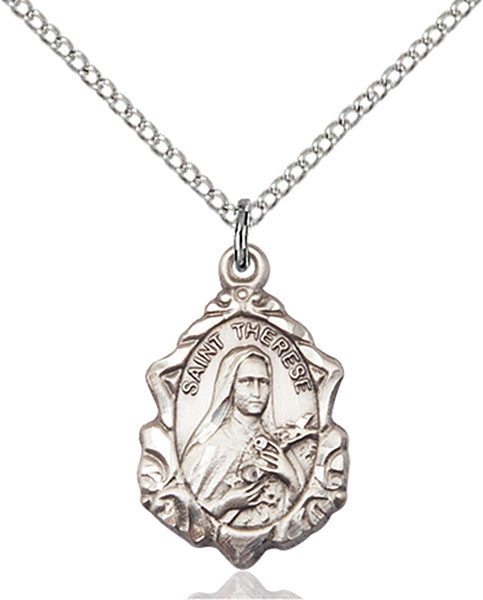 Sterling Silver St. Therese of Lisieux Pendant