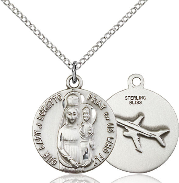 Sterling Silver O/L of Loretto Pendant