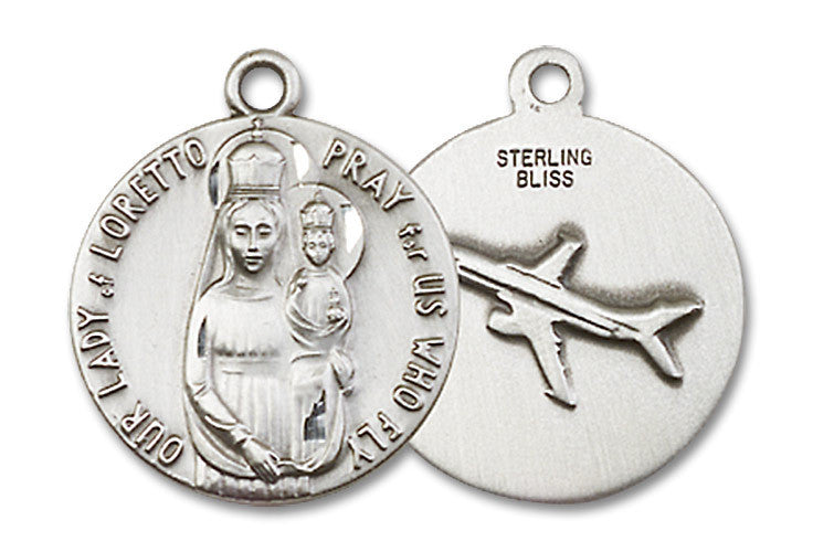 Our Lady of Loretto sterling Silver medal