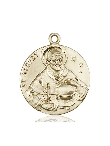 Medalla de San Alberto Magno en oro de 14kt