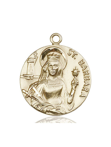 14kt Gold St. Barbara Medal