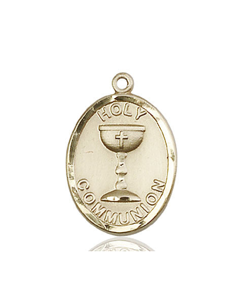 Medalla de la Sagrada Comunión de oro de 14kt