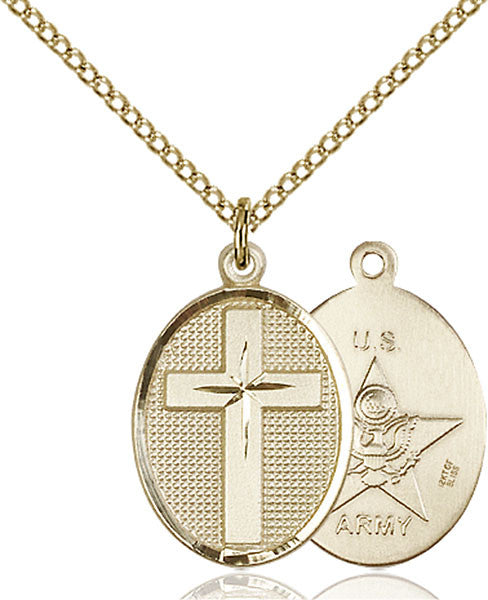 Gold Filled Cross / Army Pendant